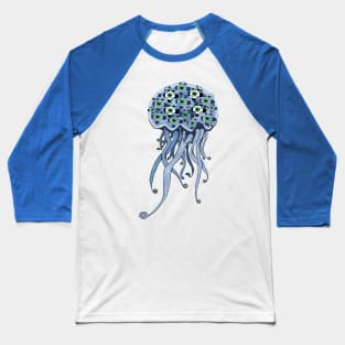 Blue Jellyfish Baseball T-Shirt